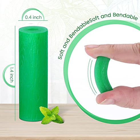 Aligner Chewies for Invisalign Aligners Mint Scented (20 Pcs Green) and Aligner Removal Tool (2 Pcs Blue)