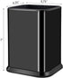 Stainless Steel Kitchen Utensil Holder for countertop,Large Cooking Utensil Organizer for Spatula Spoon,Weighted Base Modern Rectangular Utensil Crock for Kitchen Counter,Utensil Caddy Storage (Black)