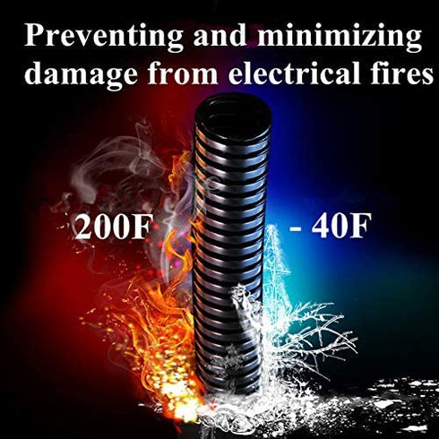 Cacovedo 30 ft Dog Cat Cord Protector Electric Wires Covers Wire Loom Tubing Protect Wires from Rabbits, Cats and Other Pets