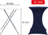 Obstal Navy Blue Cocktail Table Covers Stretch Spandex Cocktail Table Cover Cloth for Wedding (30"-32" Diameter x 42" Height,1Pc)