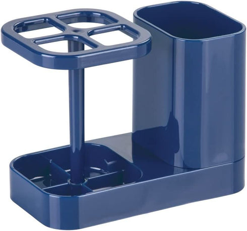 iDesign InterDesign Bathroom Toothbrush and Toothpaste Stand/Holder and Medicine Cabinet Organizer, Navy Med+ Dental Center