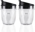 Veterger 2 Pack Replacement Parts Cup with Lid,Compatible with Ninja Blender Auto iQ BL480 BL482 BL642 NN102 BL682 BL450 BL2013 (2 12oz)