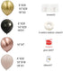 Metallic Gold Black Cream Peach Balloon Garland Arch Kit-Balck Chrome Gold Double stuffed Cream Peach Balloons for Baby Shower, Birthday Party, Bridal Shower, Graduation, Celebrations