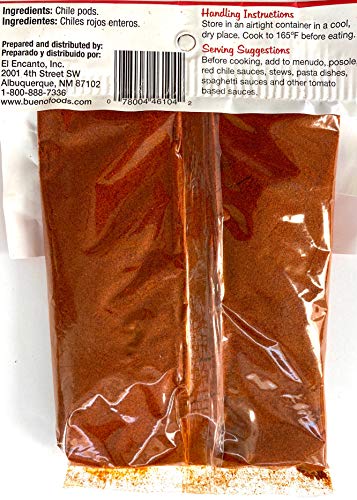 BUENO Hot Red Chile Powder - Made from Hatch Chile, New Mexico Dried Red Chile Peppers - 6 Ounce Bag
