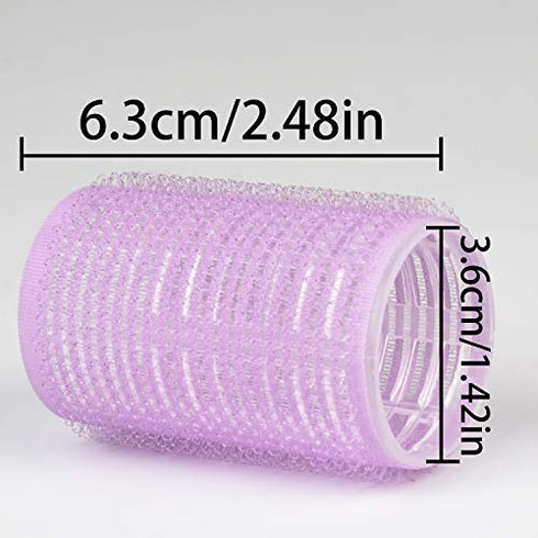 Hair Rollers,12 Pack Self Grip Hair Curlers,Rollers for Hair,Salon Hairdressing Curlers for Women,DIY hairstyle ((Medium))