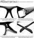 SHEEN KELLY Anti Blue Rays Glasses Fit Over Glasses Wrap Arounds Goggles Blue Light Blocking Reflection for computer Games Glasses TV