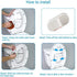 6 Pieces Toilet Seat Bumpers, Universal Toilet Lid Bumper Rubber Bumpers Each One with 2 Thickness TPE Pads(2 Height choose from) Self Adhesive Toilet Bumpers Used for Home, Hotel, Hospital by Hibbent