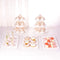 NWK 5 Piece Cake Stand Set with 2xLarge 3-Tier Cupcake Stands + 3X Appetizer Trays Perfect for Wedding Birthday Baby Shower Thanksgiving Christmas New Year Party