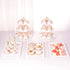 NWK 5 Piece Cake Stand Set with 2xLarge 3-Tier Cupcake Stands + 3X Appetizer Trays Perfect for Wedding Birthday Baby Shower Thanksgiving Christmas New Year Party