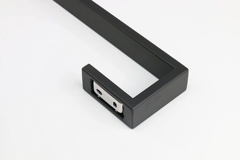 TocTen Bath Towel Rack - Square Base Thicken SUS304 Stainless Steel Towel Bar for Bathroom, Bathroom Bar Accessories Towel Rod Heavy Duty Wall Mounted Towel Holder (Matte Black, 12 Inch)