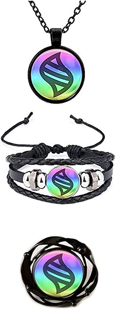 calhepco 2pcs Cartoon Ball Game Mega Stone Bracelet and Necklace Charms Toy Pendant Box