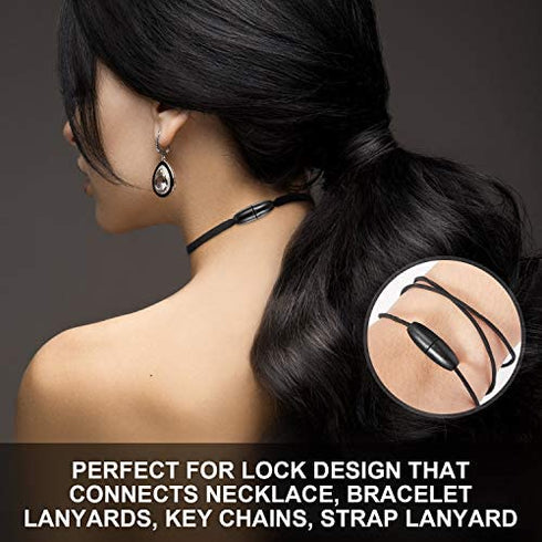 100 Pieces Clasp Bead Barrel Connectors Breakaway Safety Clasp Plastic Breakaway Clasps Safety Breakaway Clasps for Necklace Bracelet Jewelry (Black, White)