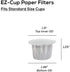 Perfect Pod EZ-Cup Disposable Paper Filters with Patented Lid Design for Reusable Coffee Pods 4-Pack (200 Filters)¦