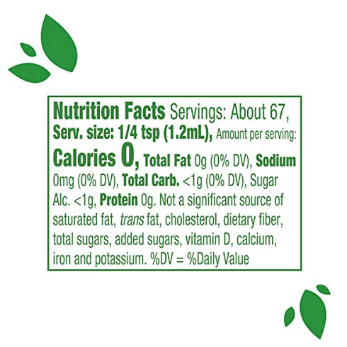 Truvia Organic Zero Calorie Liquid Stevia Sweetener Bottle, Original flavor, 2.7 fl. oz.