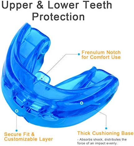 Coolrunner Double Braces Mouth Guard, Mouth Guard Sports, Athletic Mouth Guards, Youth Mouthguard for Upper and Lower Teeth Protection, No Boiling Required for Youth, Teenager and Ad