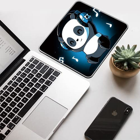 DJ Panda Pattern Mouse Pad - Rolay Up Cute Mouse Pad Non-Slip Keyboard Small Mouse Pad for Gaming Office Working