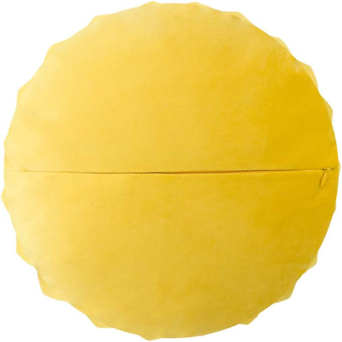 JWH 3D Flower Throw Pillow Covers Aesthetic Round Accent Pillow Cases Handmade Decorative Pillowcase Soft Velvet Cushion Covers Farmhouse Living Room Sofa Couch Decor Sham Gifts 12 Inch Gold Yellow