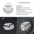 1797 for Mazda Accessories Bling Steering Wheel Emblem Logo Covers 3 6 CX5 MX-5 Miata CX9 CX7 2 CX3 Car Interior Sticker Decal for Women Crystal Silver Pack of 2