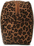 Leopard Cosmetic Bags Large Brown Cheetah Canvas Make Up Bag Purse Lightweight Versatile Travel Toiletry Purse Accessories Organizer Gifts for Women Men