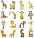 50 Pieces Cartoon Giraffe Stickers Vinyl Giraffe Decals Cute Giraffe Laptop Stickers Waterproof Decorative Stickers for Computer, Luggage, Guitar, Bottle, Refrigerator (Giraffe)