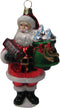HERSHEY'S Kurt Adler Glass Santa Bar Ornament, 5-Inch