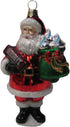 HERSHEY'S Kurt Adler Glass Santa Bar Ornament, 5-Inch
