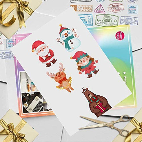 20 Glossy Sticker Paper Cricut for Inkjet Printer- Waterproof Paper Printable Vinyl White Decal Sheets A4 - Holds Ink Beautifully & Dries Quickly