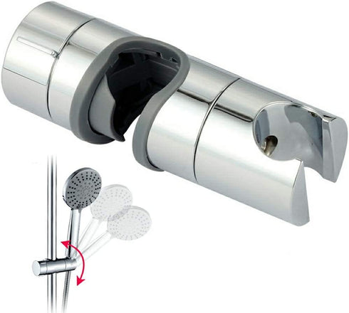 Kaxich Replacement Hand Shower Bracket for Slide Bar 18-25MM Adjustable Rail Shower Head Holder, Chrome Finished
