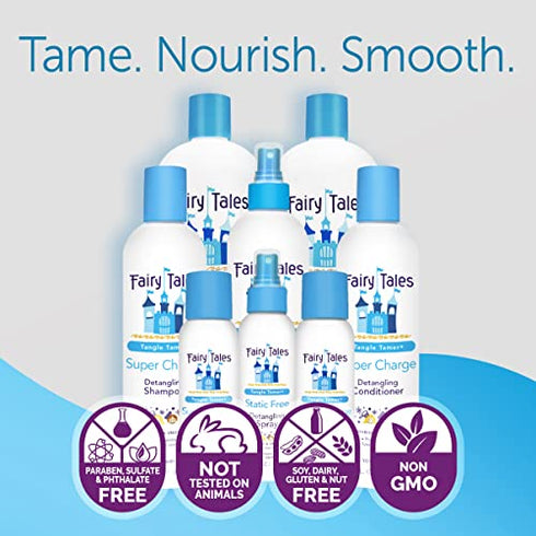 Fairy Tales Tangle Tamer Detangling Spray for Kids - Ultra Moisturizing and Anti Frizz Protection - Paraben Free, Sulfate Free - 12 Oz