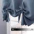 NICETOWN Kitchen Tie Up Curtain, Balloon Blackout Shades Window Treatment Valance for Loft, Bay Window (Stone Blue, Rod Pocket Single Panel, W46 x L63)