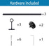 Curtain Rods 72 to 144-1" Curtain Rod with Cap, Curtain Rod for Windows 66 to 120, Hanging Curtain Rod&Wall Mount with Brackets, Outdoor Curtain Rod, Curtain Rods for Windows 72 to 144-Inch: Black