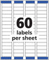Avery Return Address Labels with Sure Feed for Inkjet Printers, 2/3" x 1-3/4", 1,500 Labels, Permanent Adhesive (8195), White