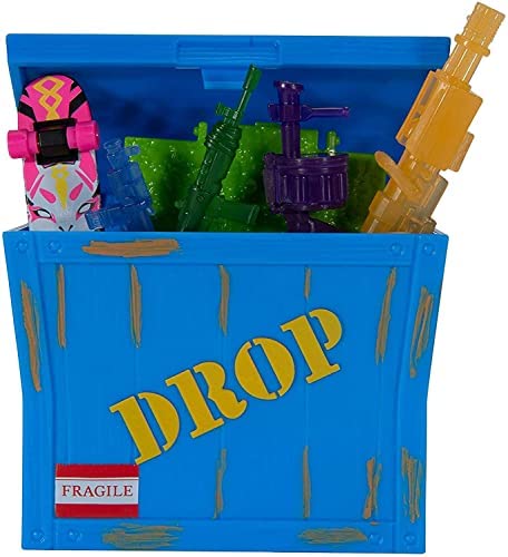 Fortnite Solo Mode Figure & Supply Crate Collectible Accessory Bundle - Feat. 4 Inch Singularity Figure, Supply Crate, Back Board (Drift) Back Bling, Weapons, Building Materials