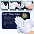 CHARMICS 5 Pairs White Cotton Gloves for Dry Hands, Moisturizing Gloves Overnight, 23cm / 9 Inch Eczema Gloves, Washable SPA Gloves, Premium White Gloves Women and Men
