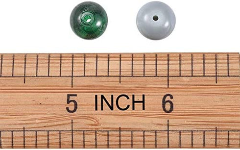 KISSITTY 200-Piece Mixed Painted Marble Design Glass Round Beads 10mm with 1.5mm Hole for DIY Jewelry Craft Making