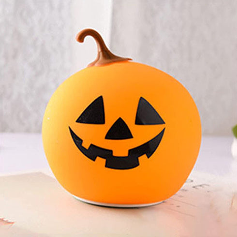 Night Light for Kids Room,Cute Pumpkin Kids Night Light Gifts for Girls Boys, Rechargeable 7 Color Changing LED Night Lamp,Baby Battery Powered Silicone Touch & Tap Control Light (1set)