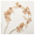 SWEETV Rose Gold Wedding Headband for Bride, Floral Bridal Headband Rhinestone Headpiece Wedding Hair Accessories