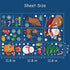Supzone Christmas Wall Stickers Santa Claus Elk Wall Decals Removable Vinyl DIY Snowman Wall Decor Christmas Party Window Playroom Bedroom Classroom Living Room