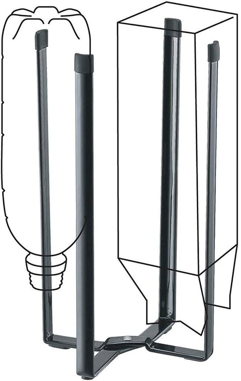 Anferstore Multifunction Eco Stylish Holder Cup Drain Rack, Home Tower Kitchen Stand Plastic Bag Garbage Bag Holder for Home Kitchen Tower (Black)