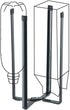 Anferstore Multifunction Eco Stylish Holder Cup Drain Rack, Home Tower Kitchen Stand Plastic Bag Garbage Bag Holder for Home Kitchen Tower (Black)