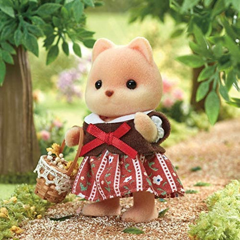 Calico Critters Caramel Dog Family, Dolls, Dollhouse Figures, Collectible Toys ,3 inches