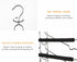 Amber Home 2 Pack Multi Layer 5 in 1 Metal Suits Pants Hangers, Closet Storage Organizer with 2 Swivel Hooks, Detachable Space Saving Anti Slip Clothes Hangers for Shirt Sweater Jeans Slacks Dresses