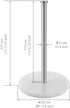 KES Paper Towel Holder Kitchen Standing Paper Towel Roll Holders with Natural Marble Base for Standard or Jumbo-Sized Rolls Brushed Finish, KPH100-2