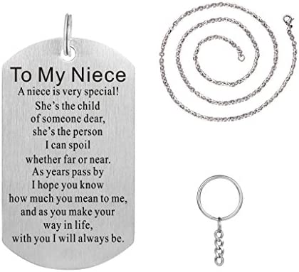 FALOGIJE to My Niece Pendant Necklace Jewelry Encouragement Gift from Aunt Uncle