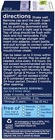 Mommy's Bliss Organic Baby Cough Syrup & Mucus Night Time, Contains Organic Agave and Ivy Leaf, Made for Babies 4 month+, 1.67 Fluid Ounces