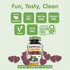 Herbaland Vegan Fruit & Veg Fiber Gummies for Kids - Sugar-Free, Gluten-Free, Gut Health Supplements, Organic, Natural Dietary Supplement, Healthy Digestive System - Black Currant Flavor, 60 Count
