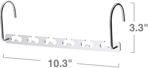HOUSE DAY 6 Pack Metal Magic Hangers Space Saving Hangers Closet Space Saving Wardrobe Clothing Hanger Oragnizer, Updated Hook Design