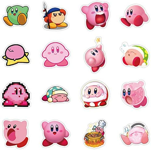 50Pcs Kirby Star Stickers for Laptop Motorcycle Bicycle Skateboard Bottle Luggage Decal Graffiti Skin Sticker…