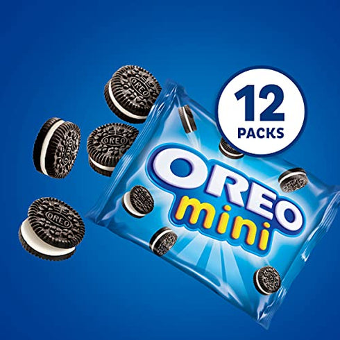 OREO Mini Chocolate Sandwich Cookies, 12 Snack Packs