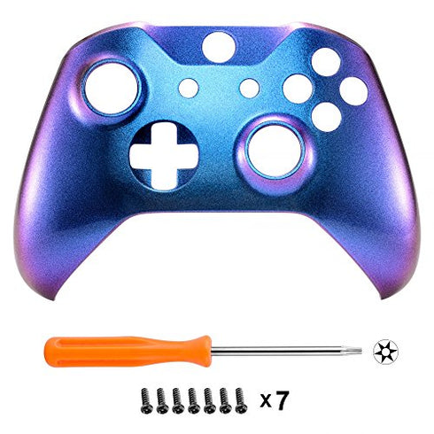eXtremeRate Purple and Blue Chameleon Front Housing Shell Faceplate for Xbox One X S Controller Model 1708 - Controller NOT Included
